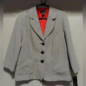 T. Milano - Black & White Suit Jacket (size 14) - NWT